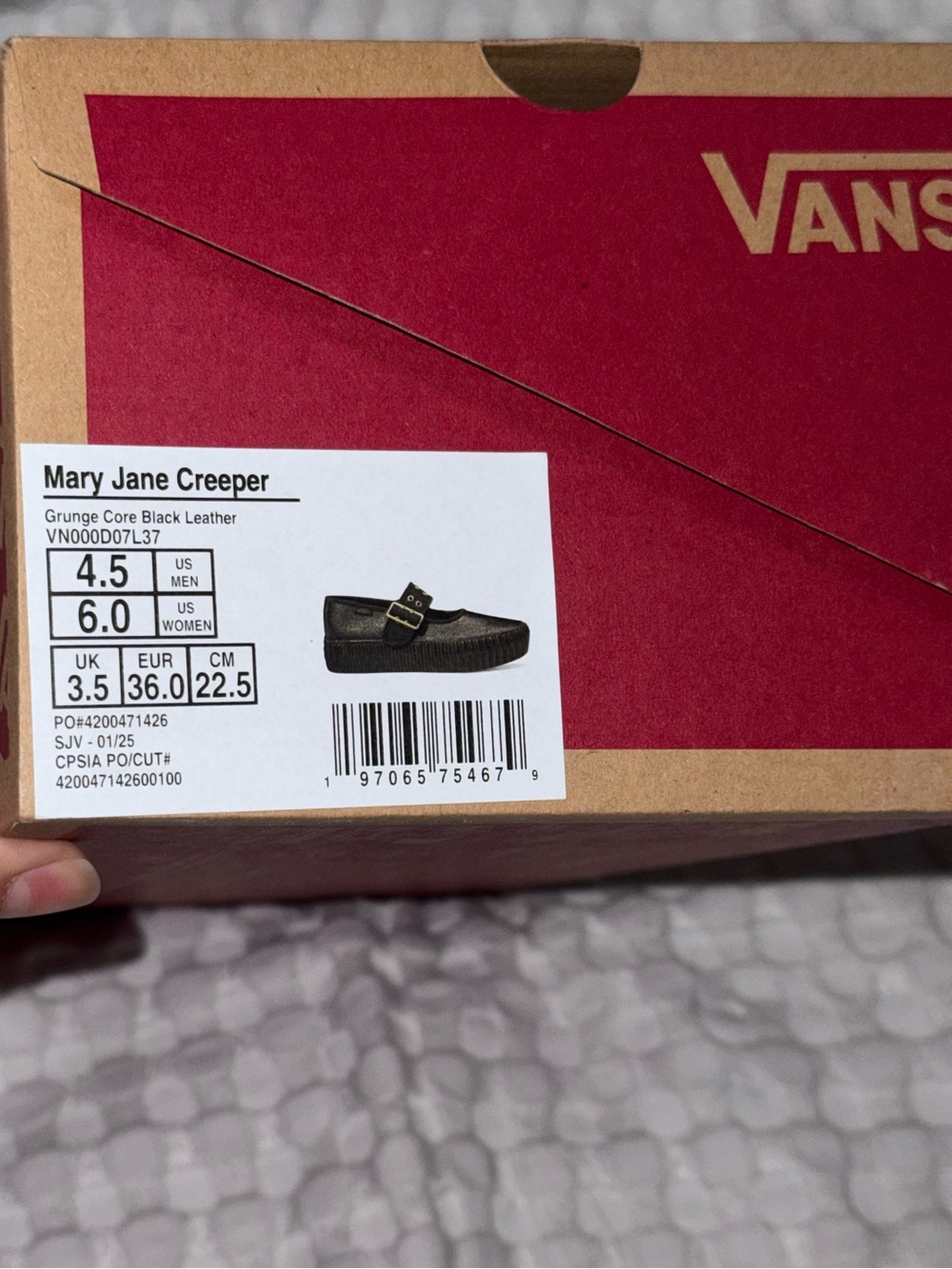 VANS Mary Jane Creeper Platform Shoe- Size 6 - Picture 4 of 7